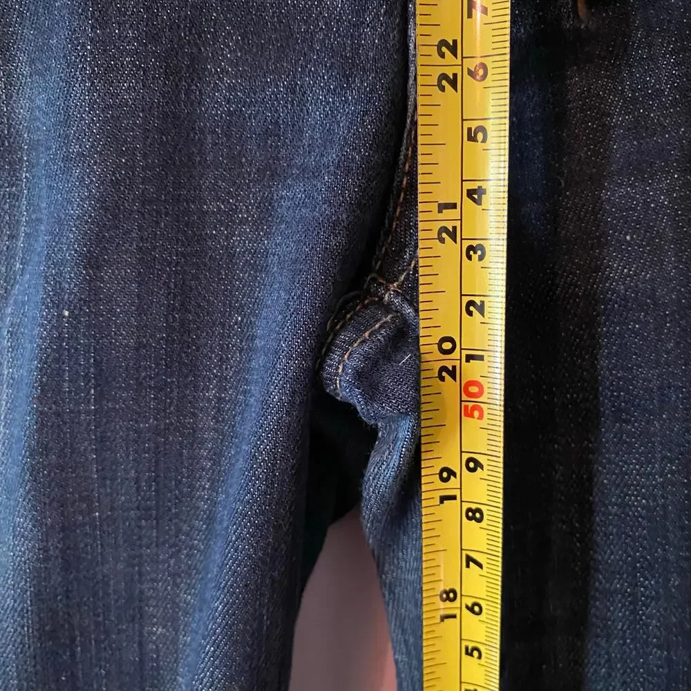 7 for all Mankind Dojo Capri Jeans Y2K Dark Wash Low Rise Retro Women's size 28